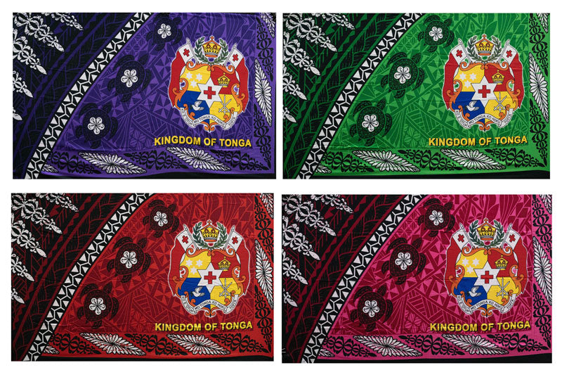 Kingdom of Tonga Seal Turtle Plumeria Sarong