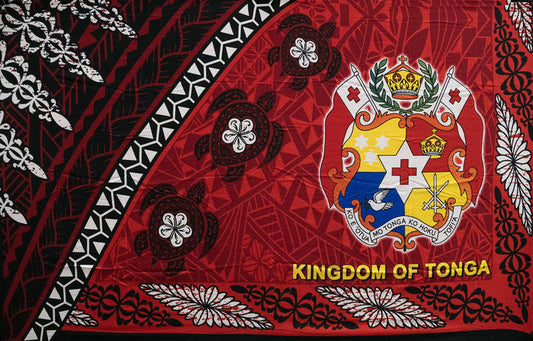 Kingdom of Tonga Seal Turtle Plumeria Sarong