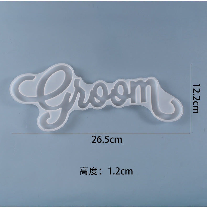 Mold - Groom Word Silicone Mold - B12