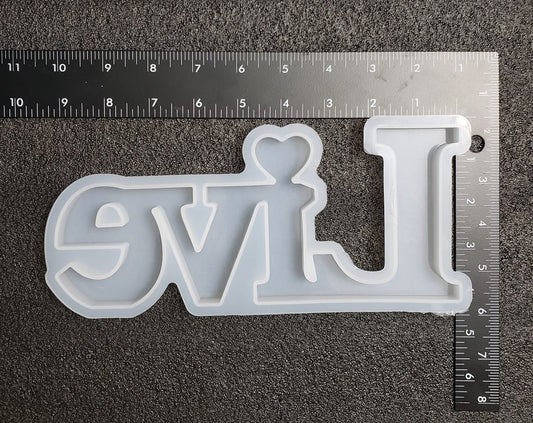 Mold - Live Word Silicone Mold - B12