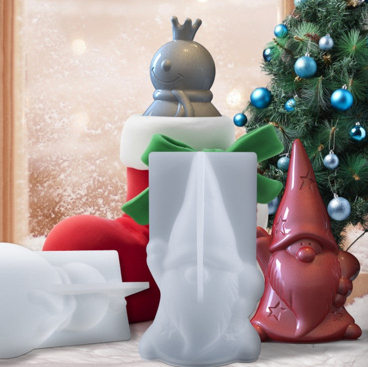 Mold - Santa Gnome 3D Silicone Mold B11