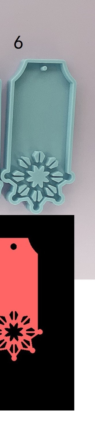 Mold - Christmas Gift Tag Silicone Mold