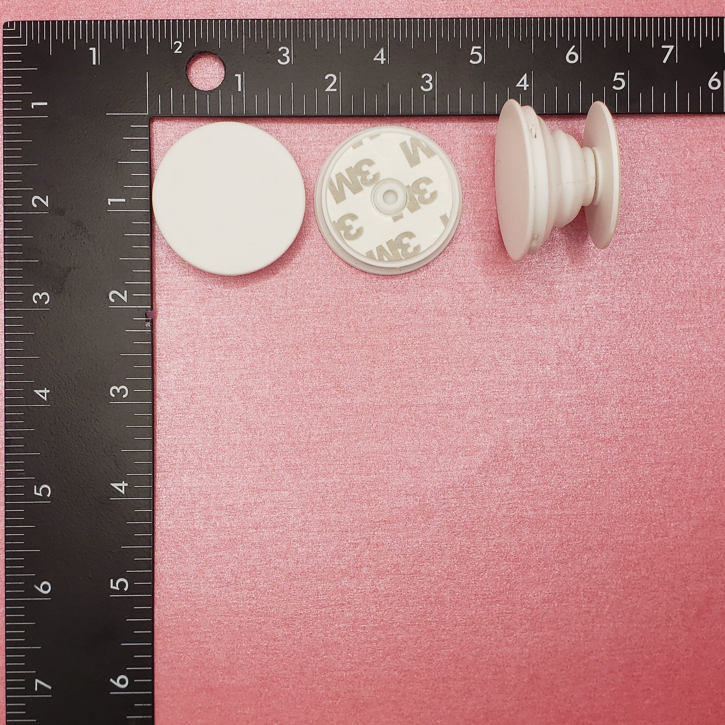 Round White Phone Grips