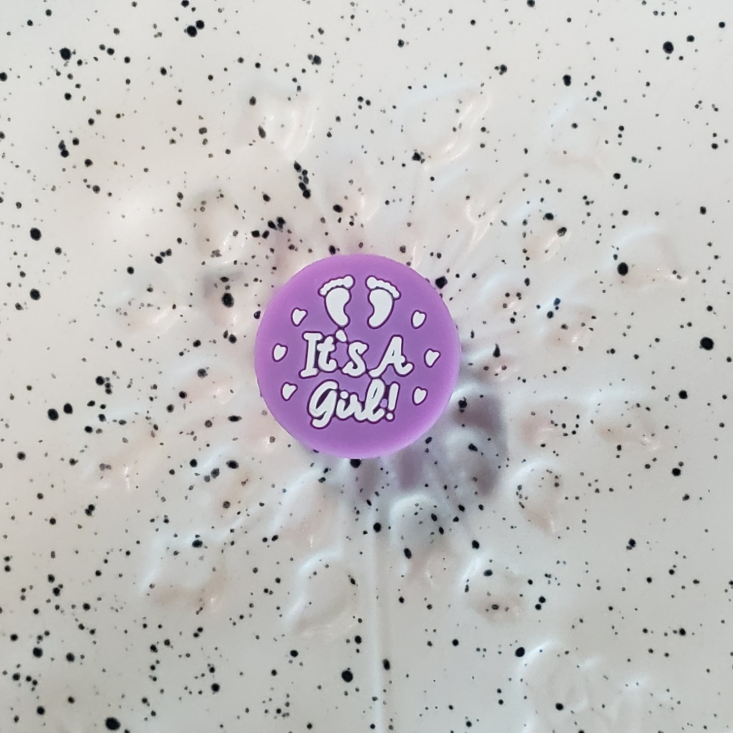 Baby - It's a Girl Purple Silicone Focal 9502 - Clearance