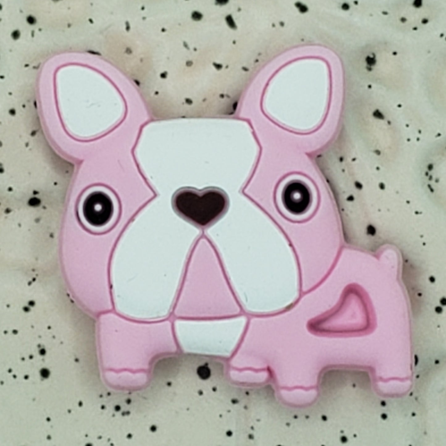 Dog - Frenchie / Bulldog Pink Silicone Focal - 0054