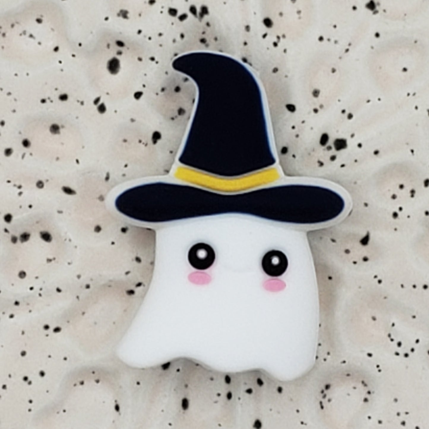 Halloween - Ghost with Purple Hat Silicone Focal 15046