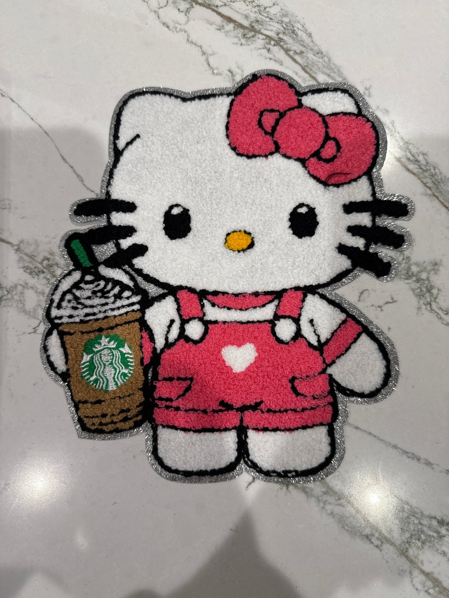 RDHelloKittyStarbie Chenille Iron On Patch Large