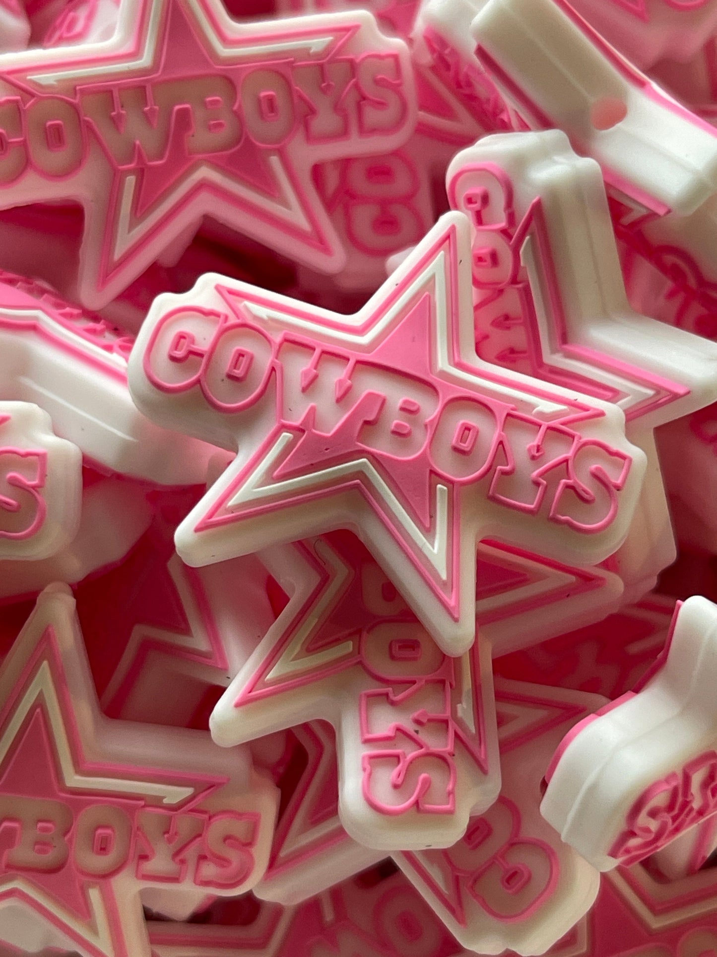 PublicCowboys Pink Logo Silicone Focal