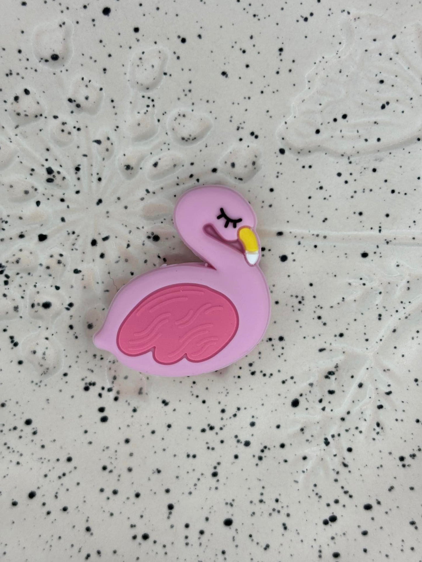 Animal - Bird - Swan / Flamingo Pink Silicone Focal 0221