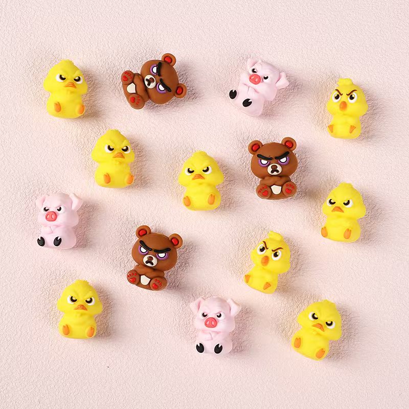 0090 - Animal - Angry Bear 3D Silicone Focal