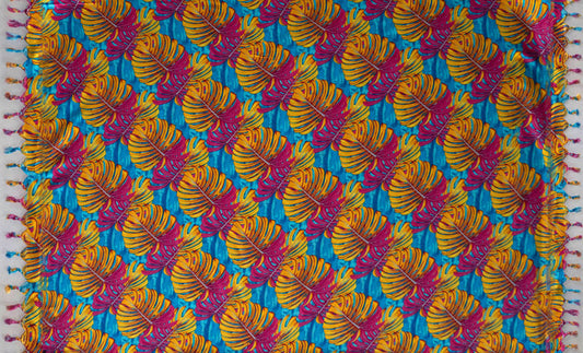 Split Leaf Sarong with Fringes
