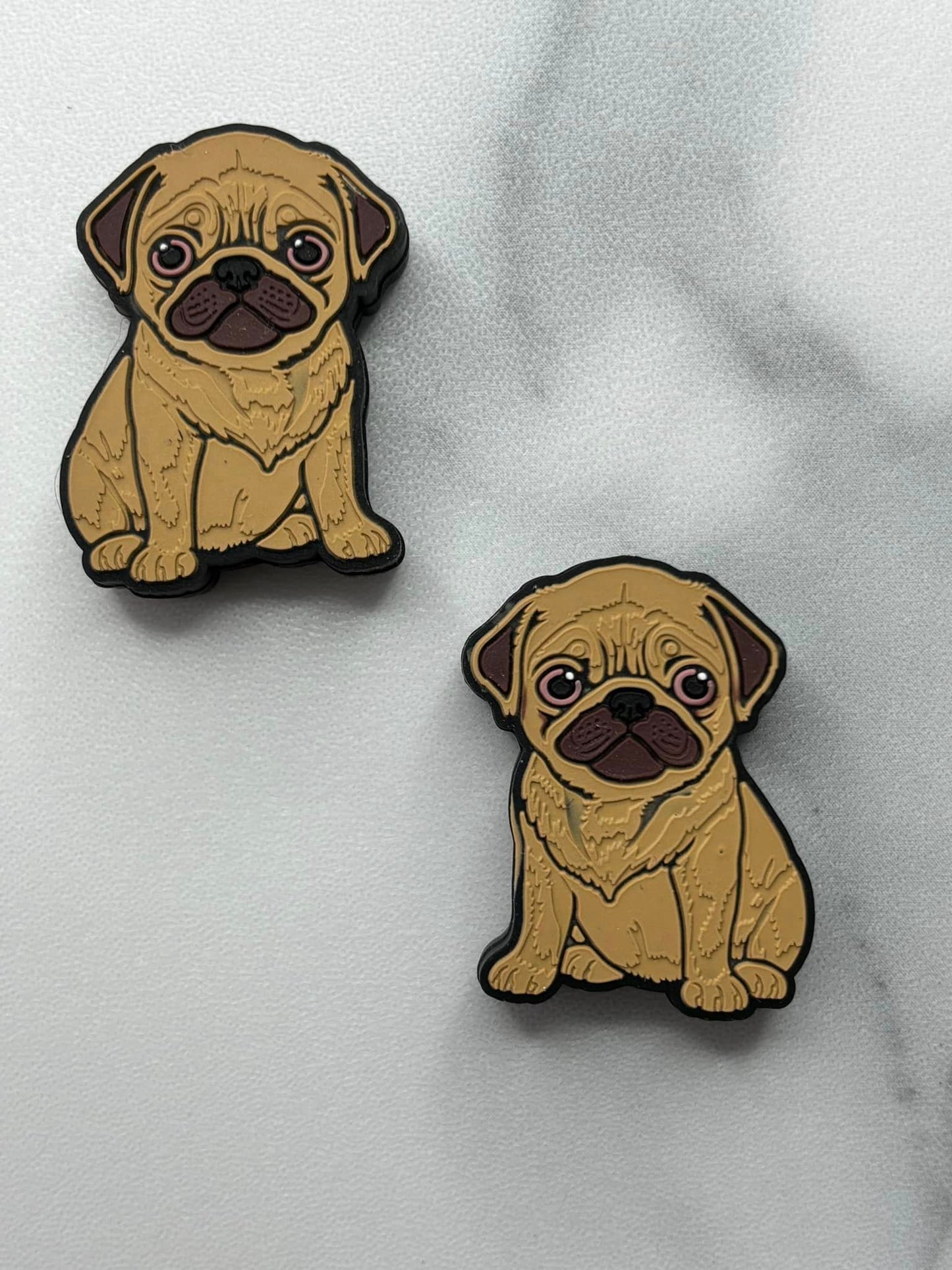 Animal - Dog - Pug Silicone Focal 0071 - 5 Count