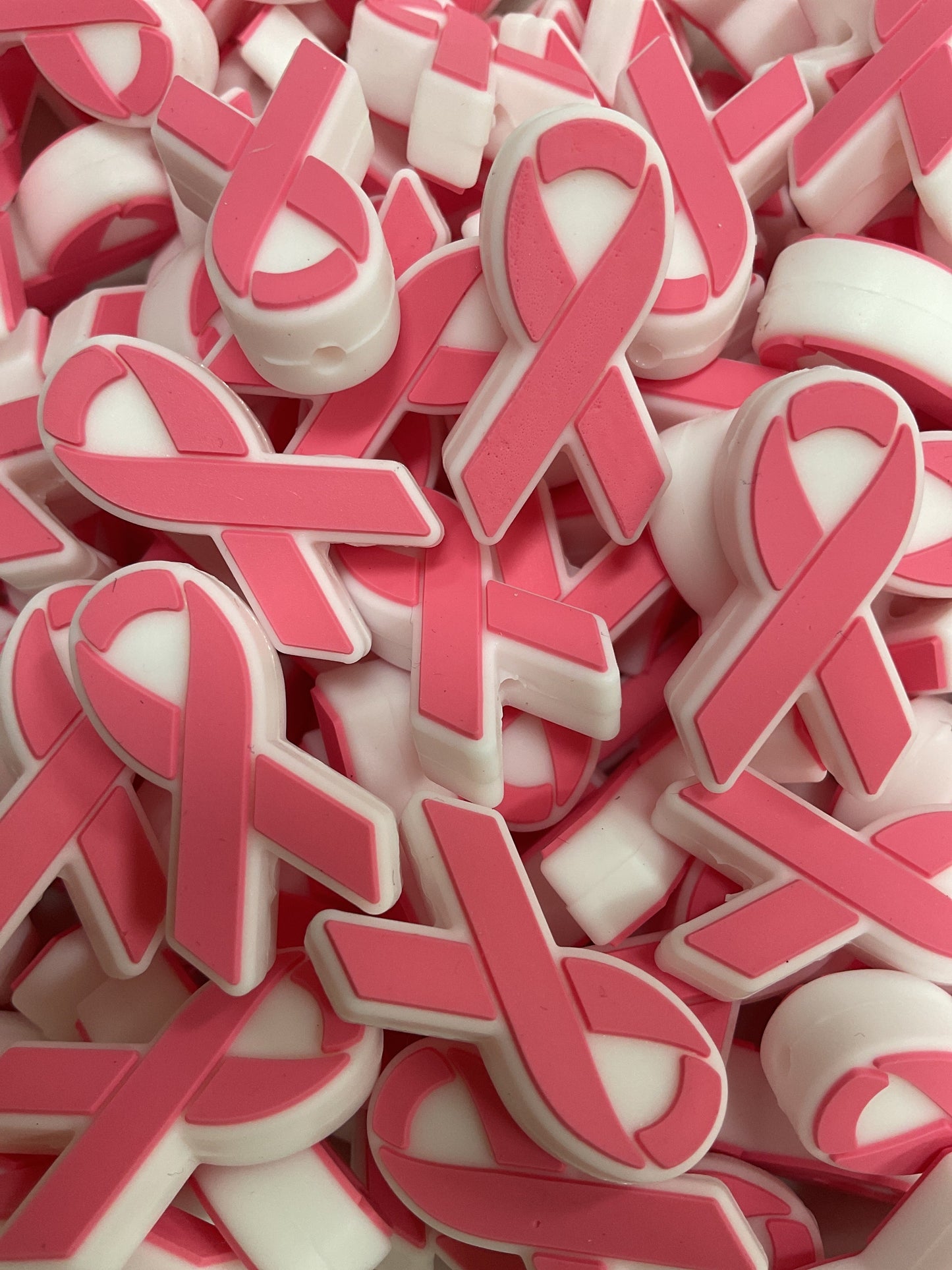 Ribbon Pink Silicone Focal