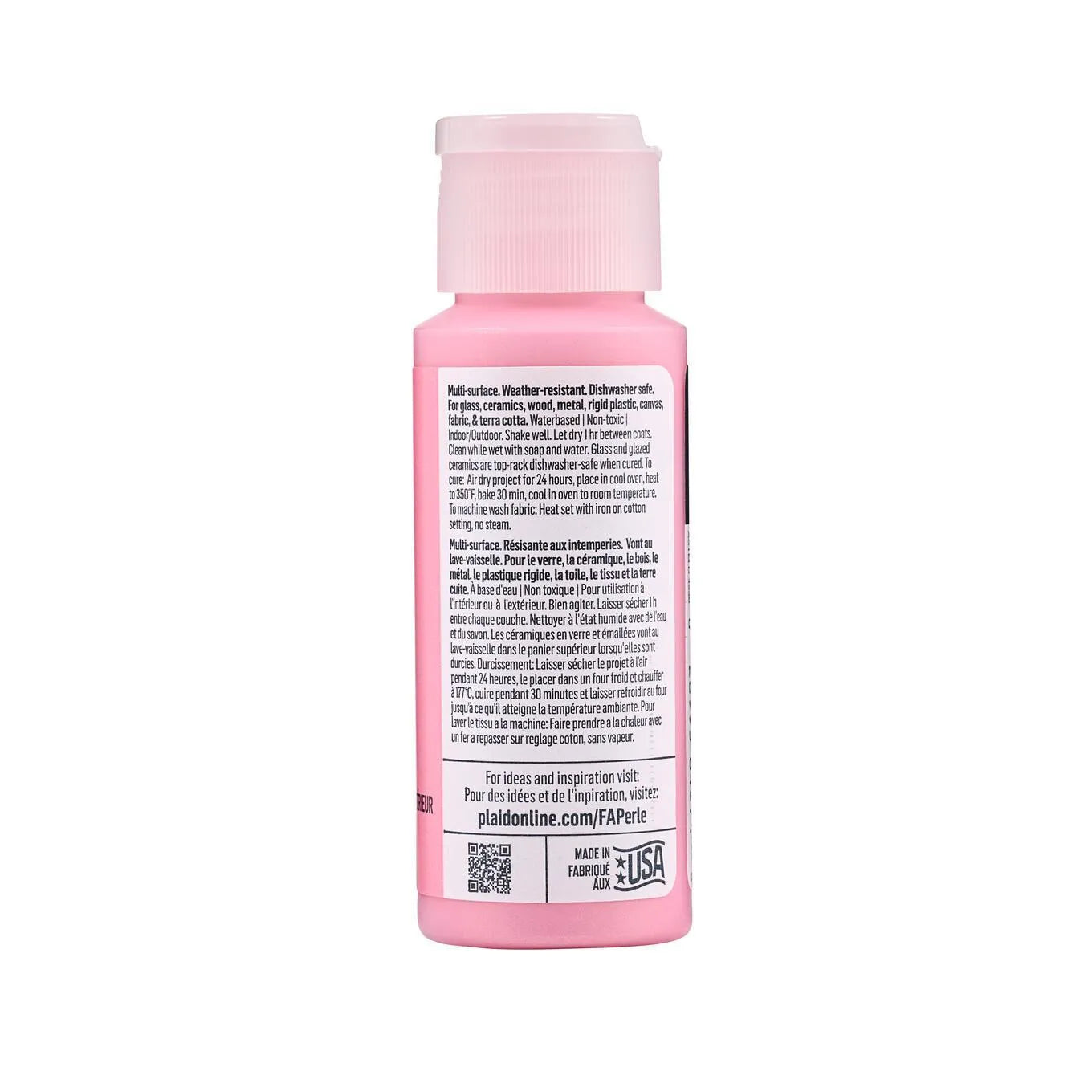 FolkArt Perle Acrylic Paint - Pink Chiffon (2 oz Bottle)