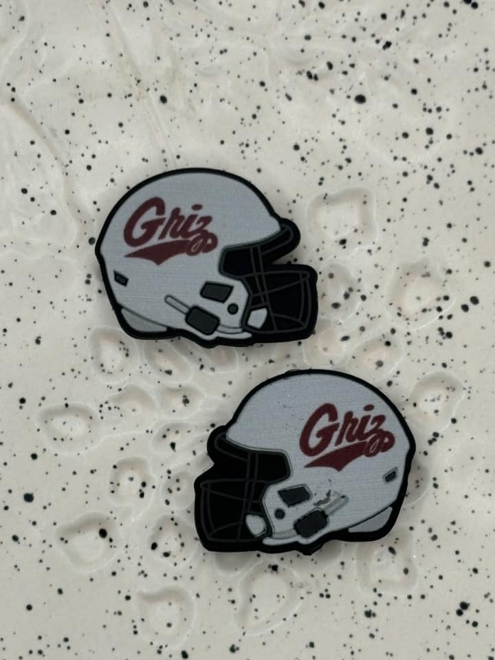 College - Montana Grizzlies Printed Silicone Focal 0186 - 5 Count