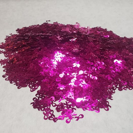 Glitter - Breast Cancer Ribbon Raspberry 1 oz