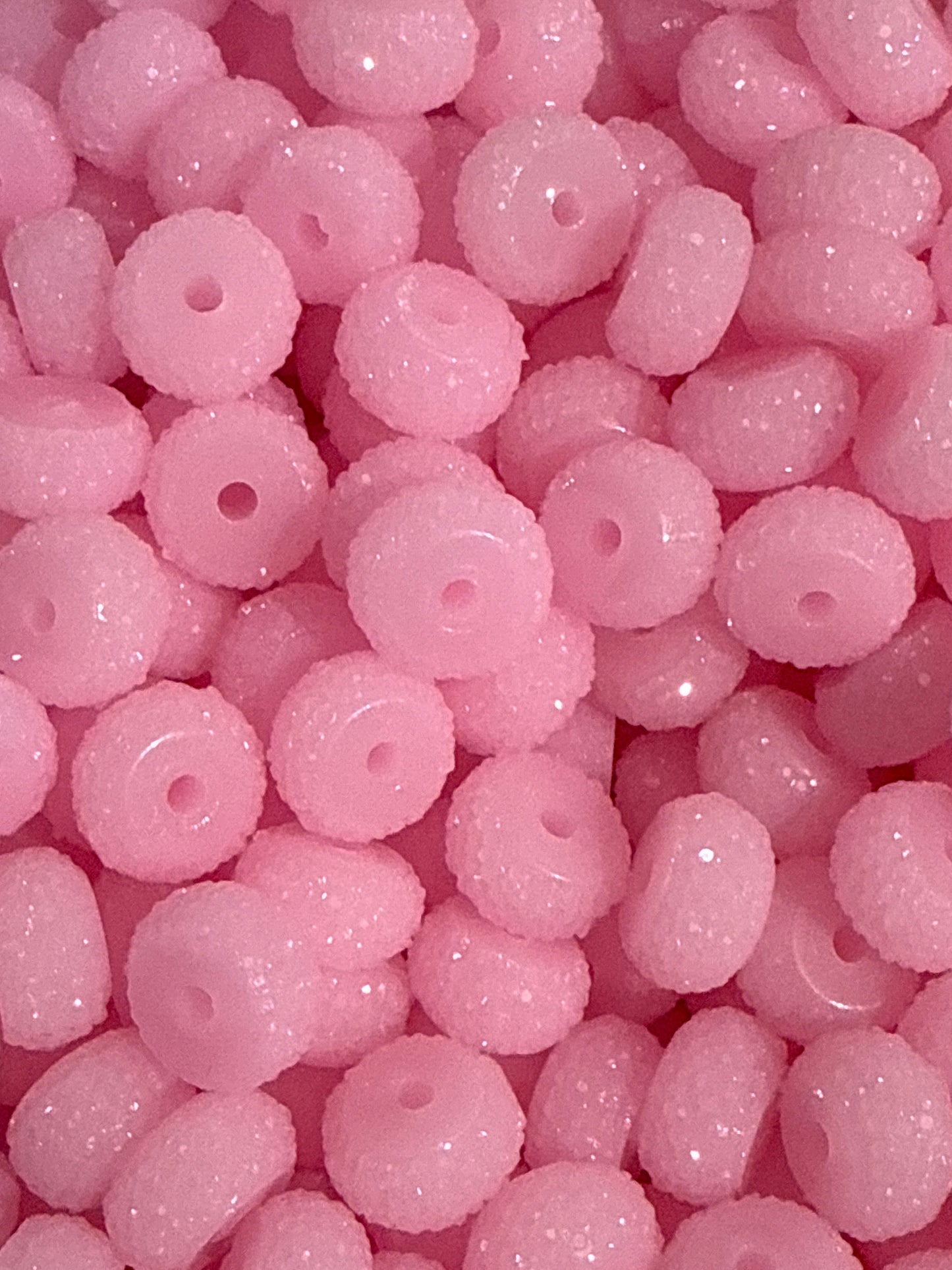 Bling Spacers Beads Pink Lemonade - 12mm - 10 pack