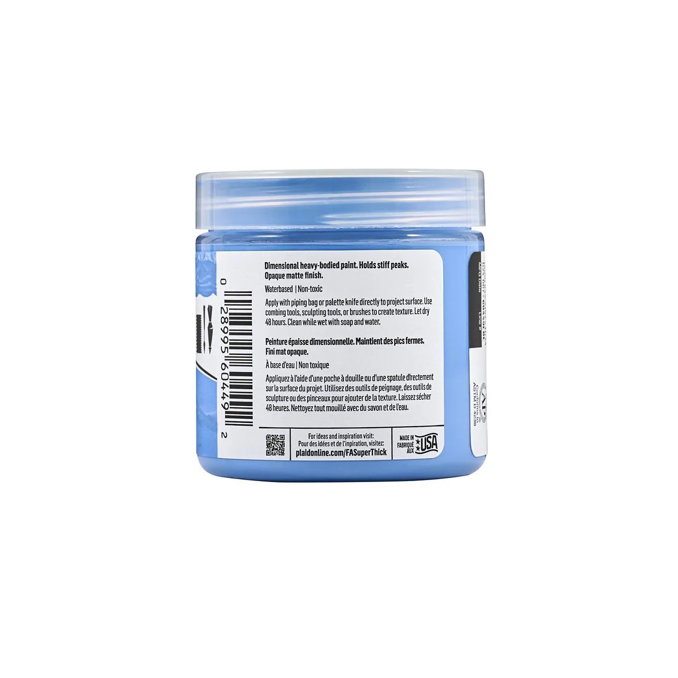 FolkArt Super Thick Acrylic Paint - Periwinkle (4 oz Bottle)