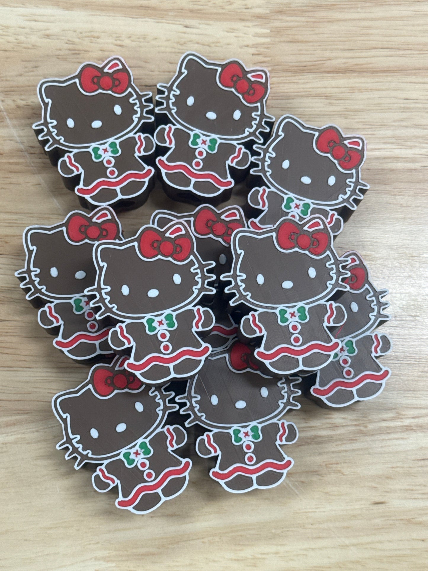 RD 8mm Hello Kitty Gingerbread Straw Topper 3D Printed