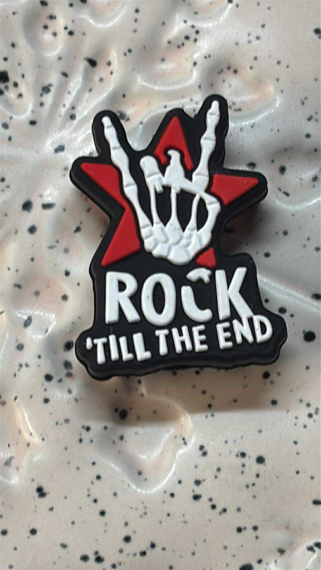 Saying - Rock Till the End Silicone Focal 8558 - 5 Count