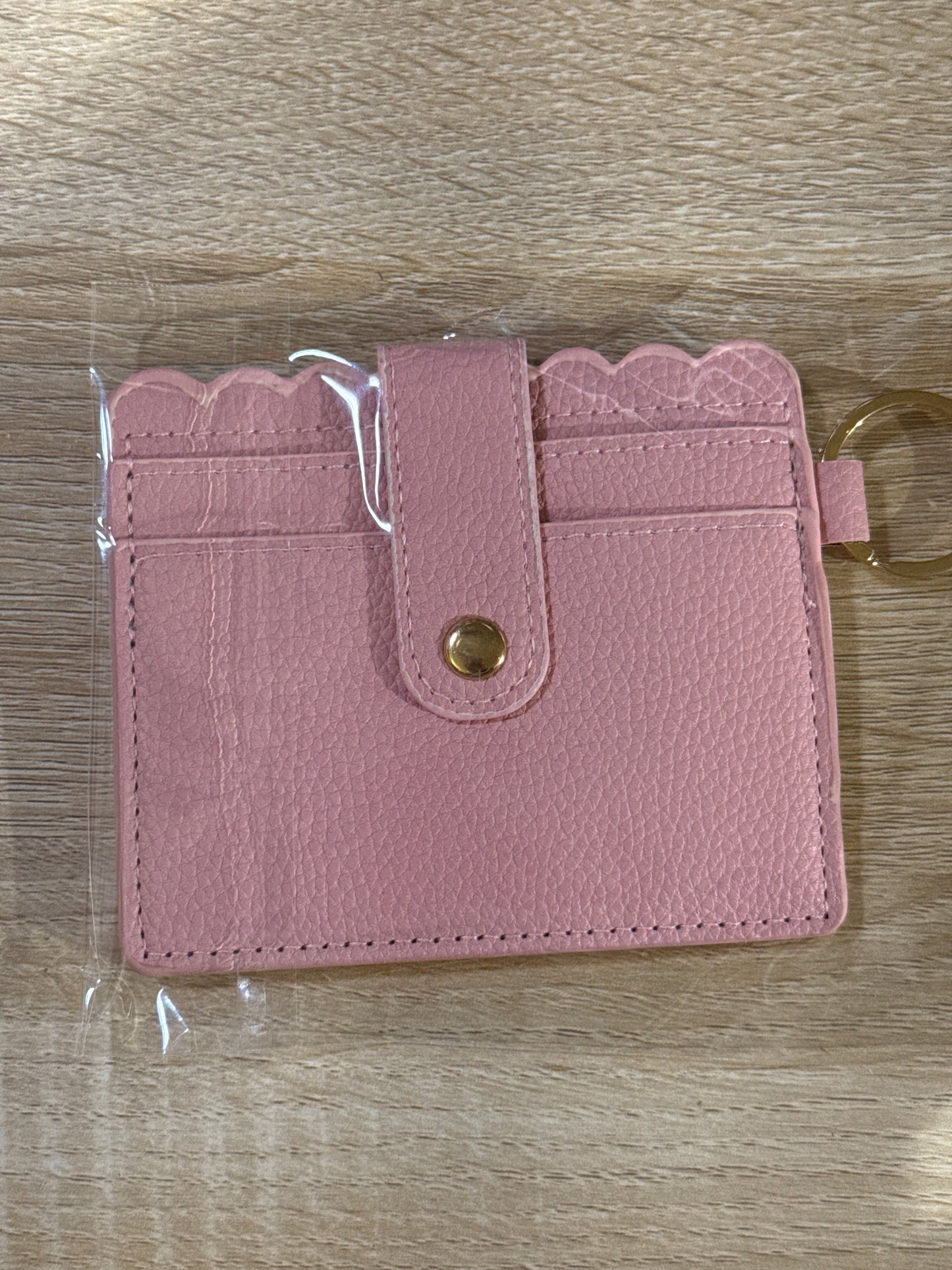Card Wallet Pink w/Gold Hardware