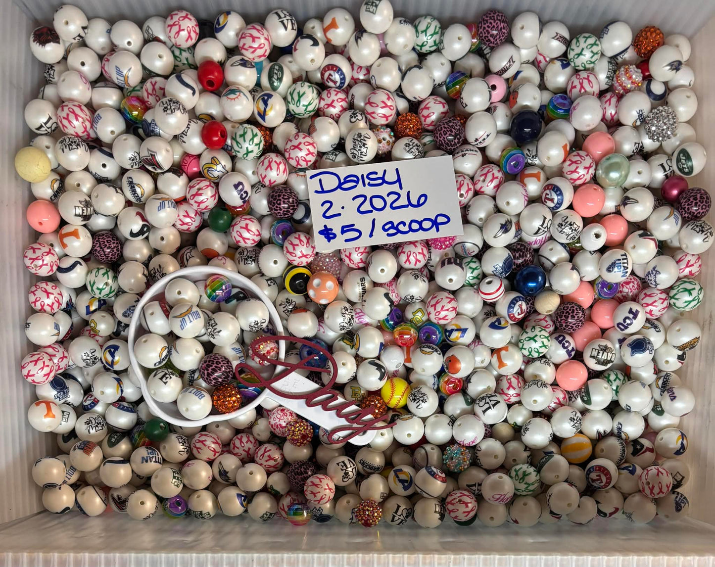 Acrylic / Wood Bead Scoop