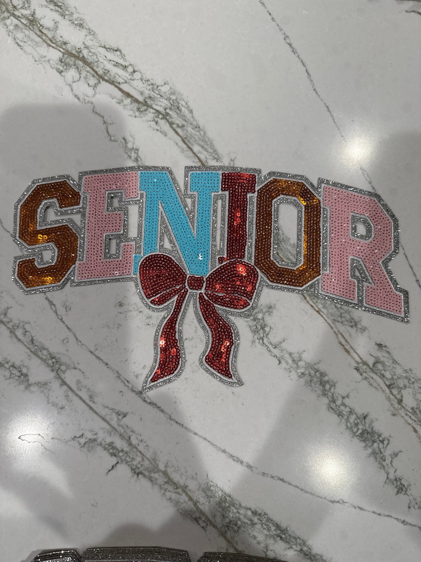 Senior Sequin Iron On Patch Large
