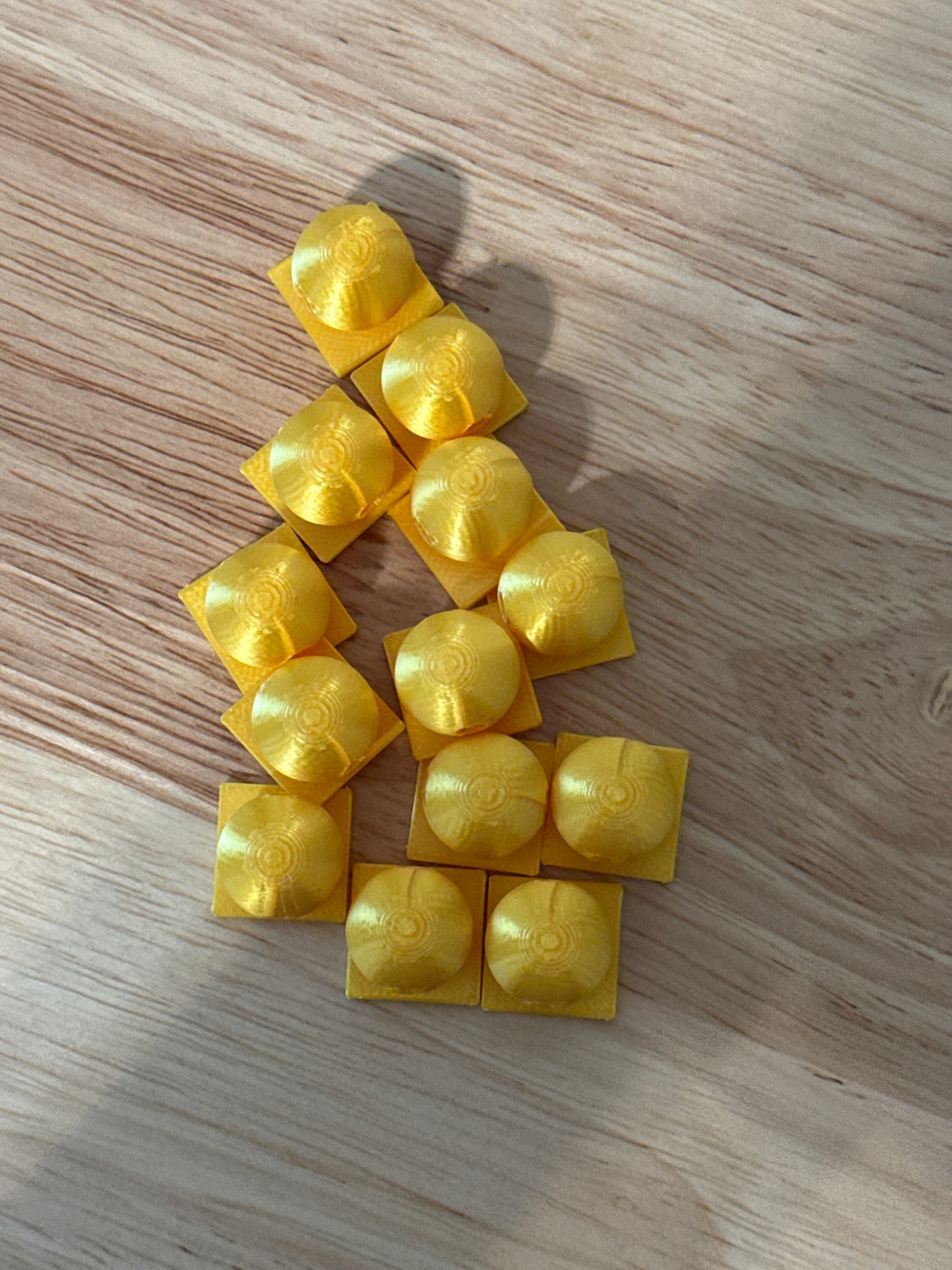 Bead with Flat-Back Attachment for Acrylic Flatbacks Gold 3D Printed - 16mm - 10 pack