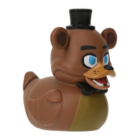 Display a Five Nights At Freddy's Freddy Mini TUBBZ Collectible Duck to rep Freddy Fazbear. Don't forget to smile!