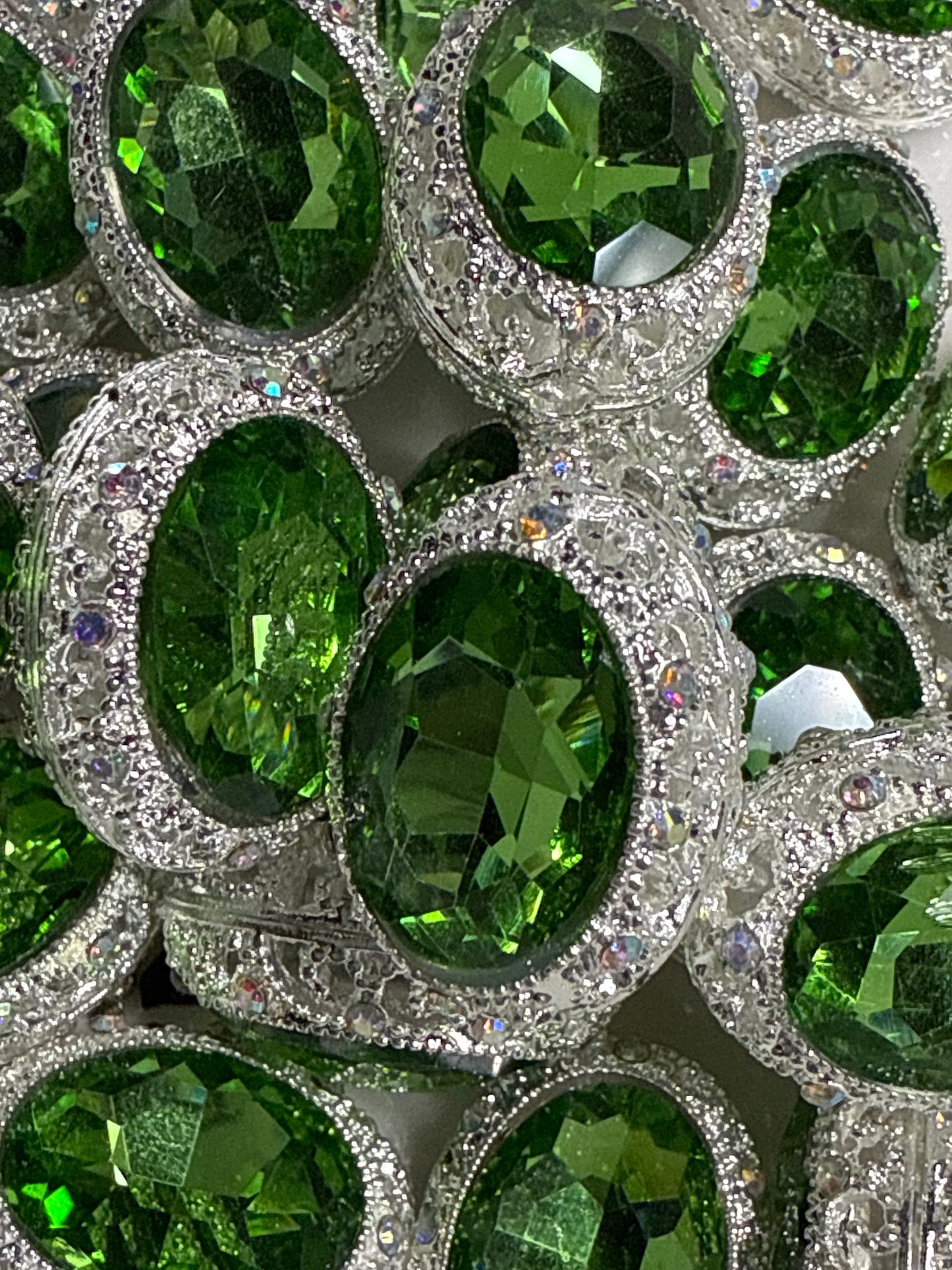 Rhinestone Oval Bead