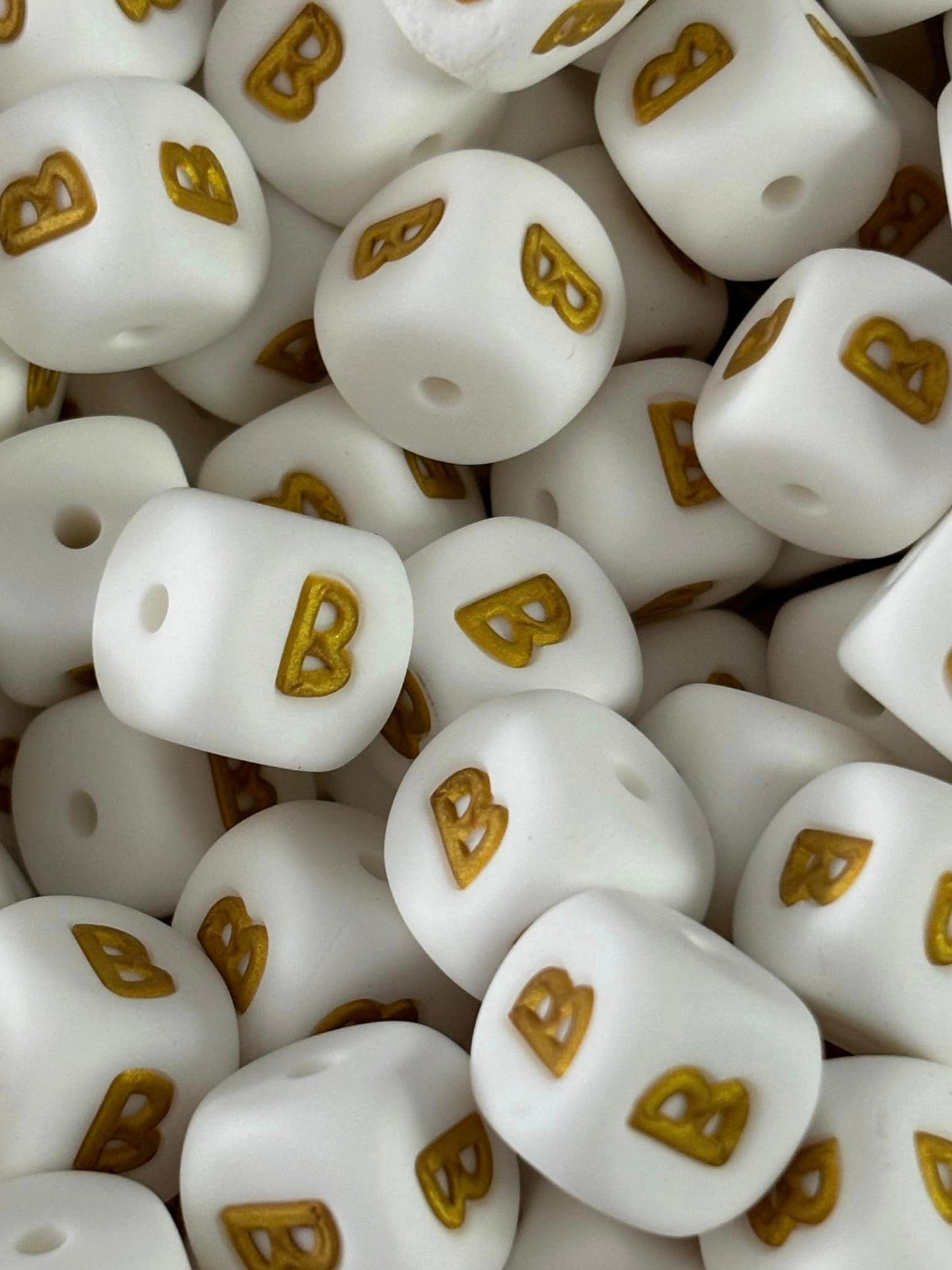 VIPGreek 12mm Letter Silicone Beads 5 Count