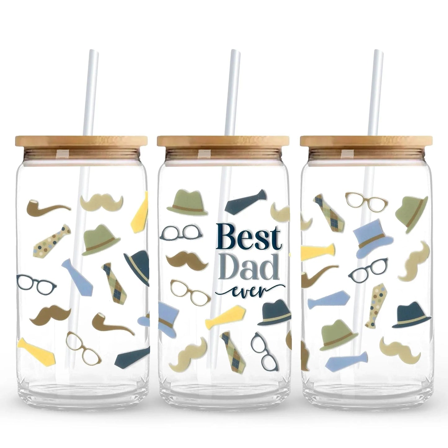 Master Maker Crafts - UV DTF Wrap Only - Best Dad Ever 9.7" x 4.3" (Cup NOT Included)