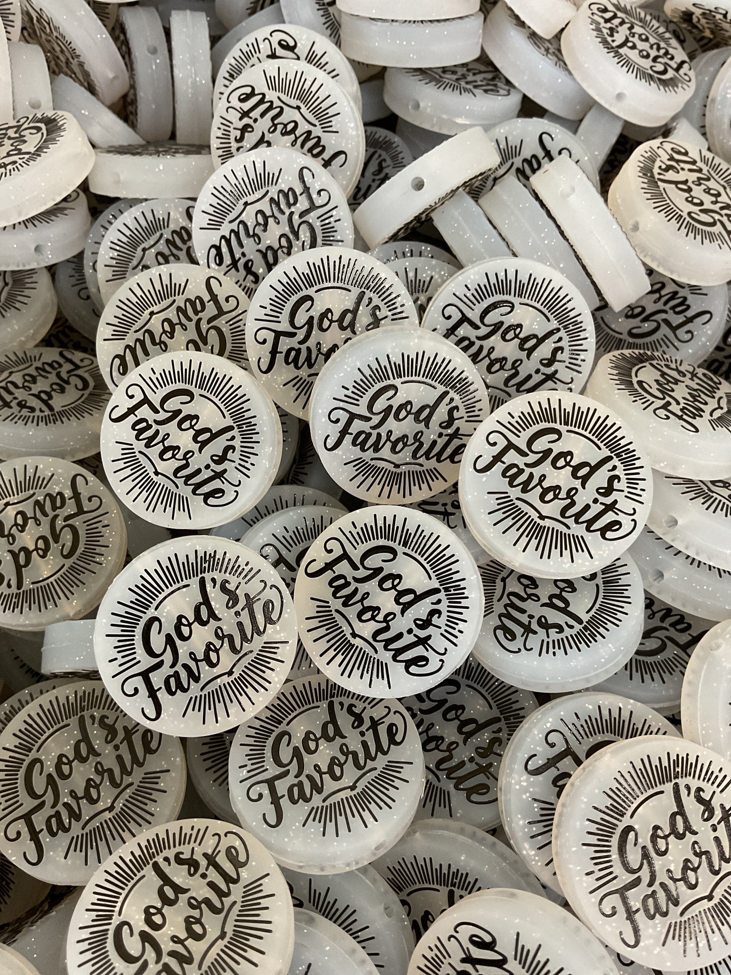 God’s Favorite Translucent Glitter Silicone Focal - RD Creations Exclusive