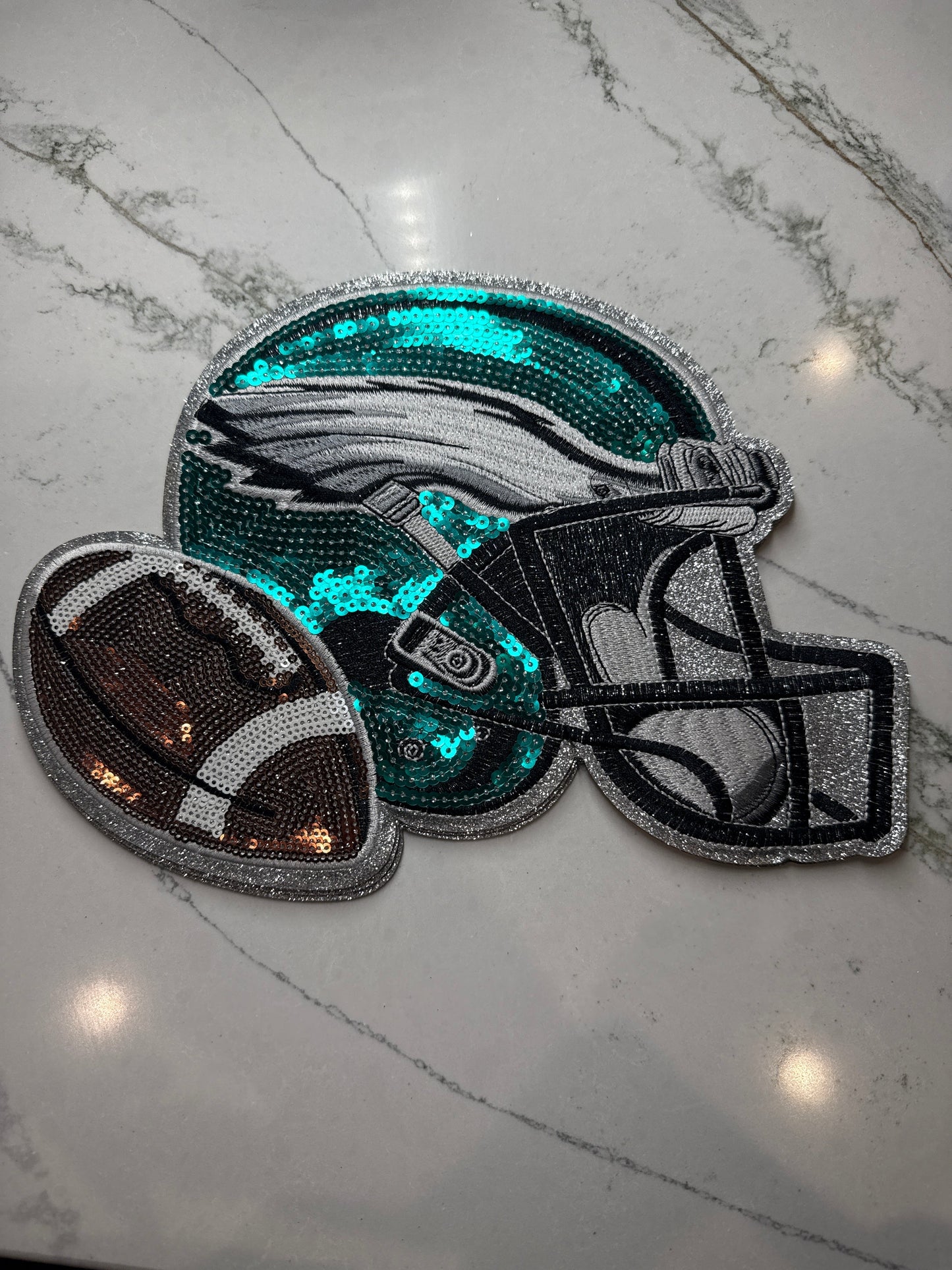 RDEagles Helmet Sequin Patch Large