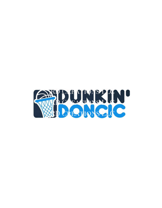 DUNKIN’ DONCIC | Dallas Basketball PNG Digital Download