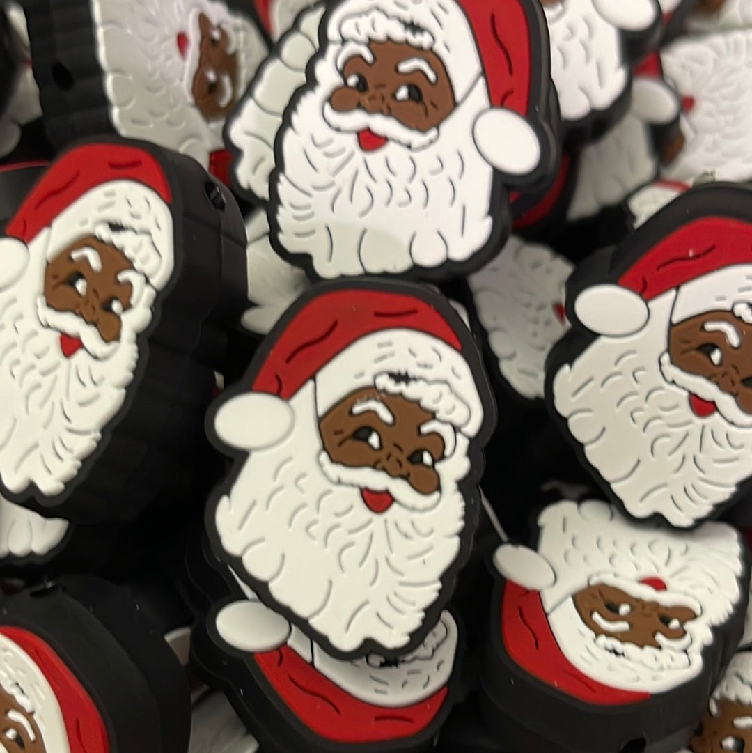 Christmas Santa Claus African American Silicone Focal - RD Creations Exclusive