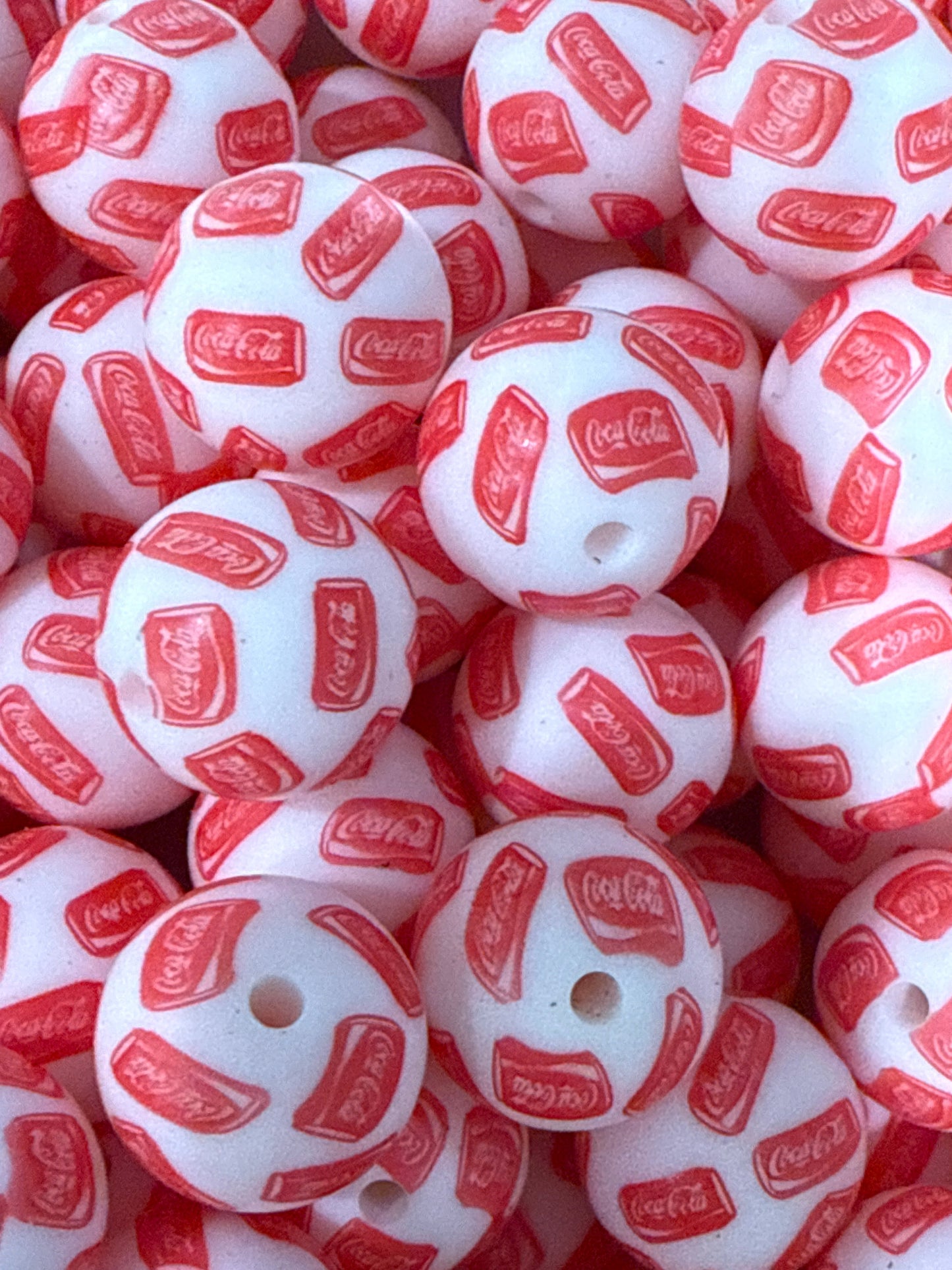 Silicone Bead PublicCokeCola P74 - 15mm - 1 count