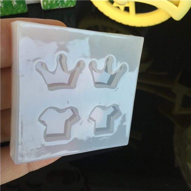 Mold - Crown & Shirt Earring Stud Mold M4