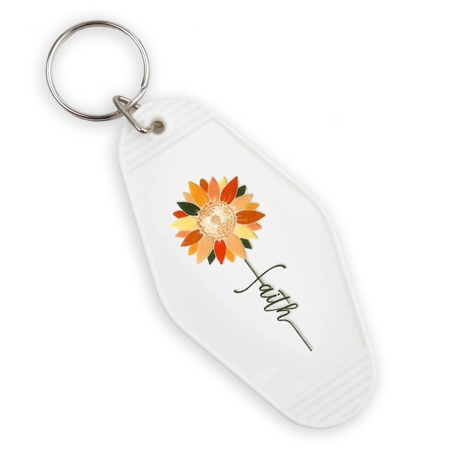 Master Maker Crafts - UV DTF Decal - Faith Flower 4 Set 2" (Keychain NOT Inclued)