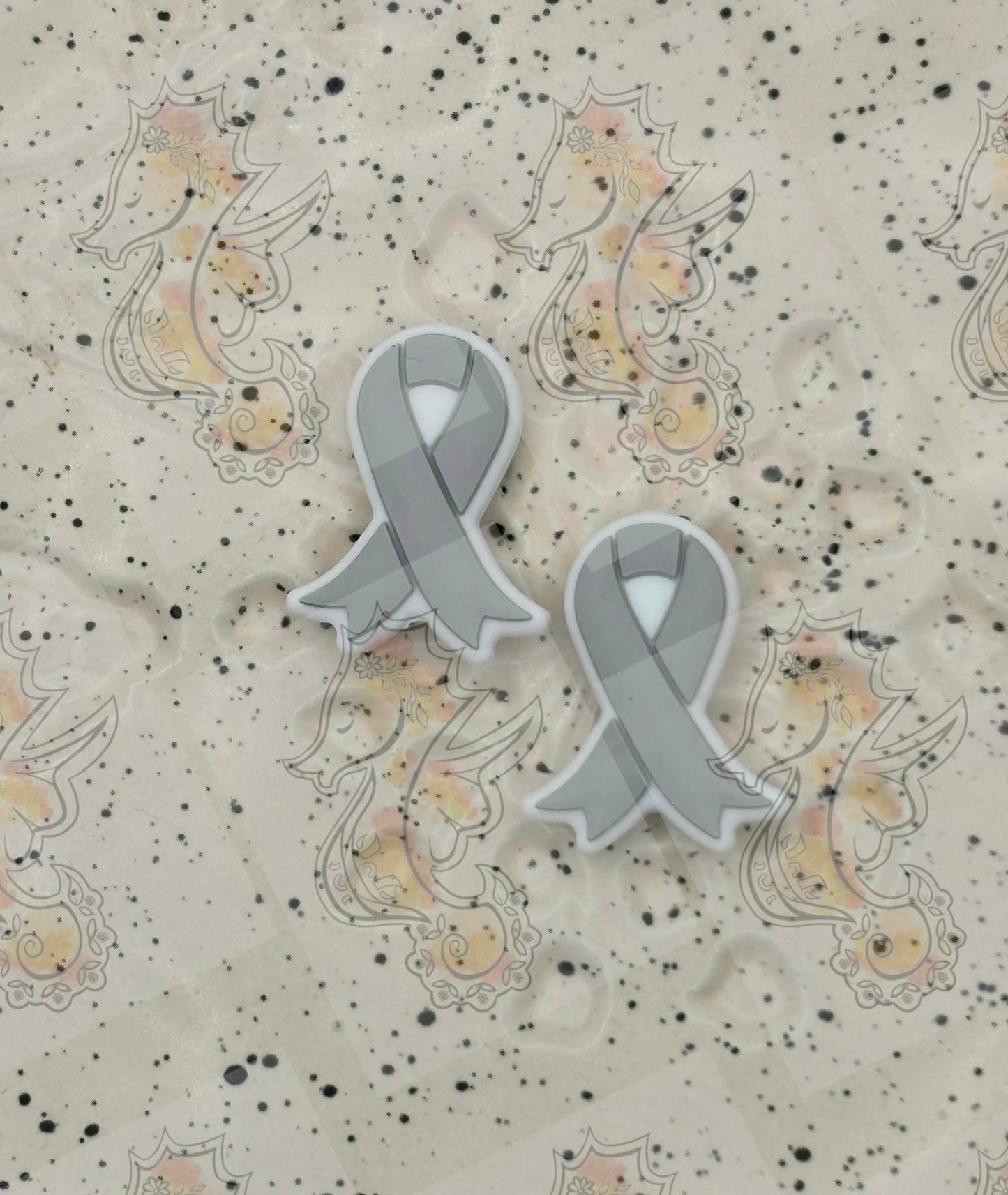 Awareness - Gray Awareness Ribbon Silicone Focal - TaTN Exclusive