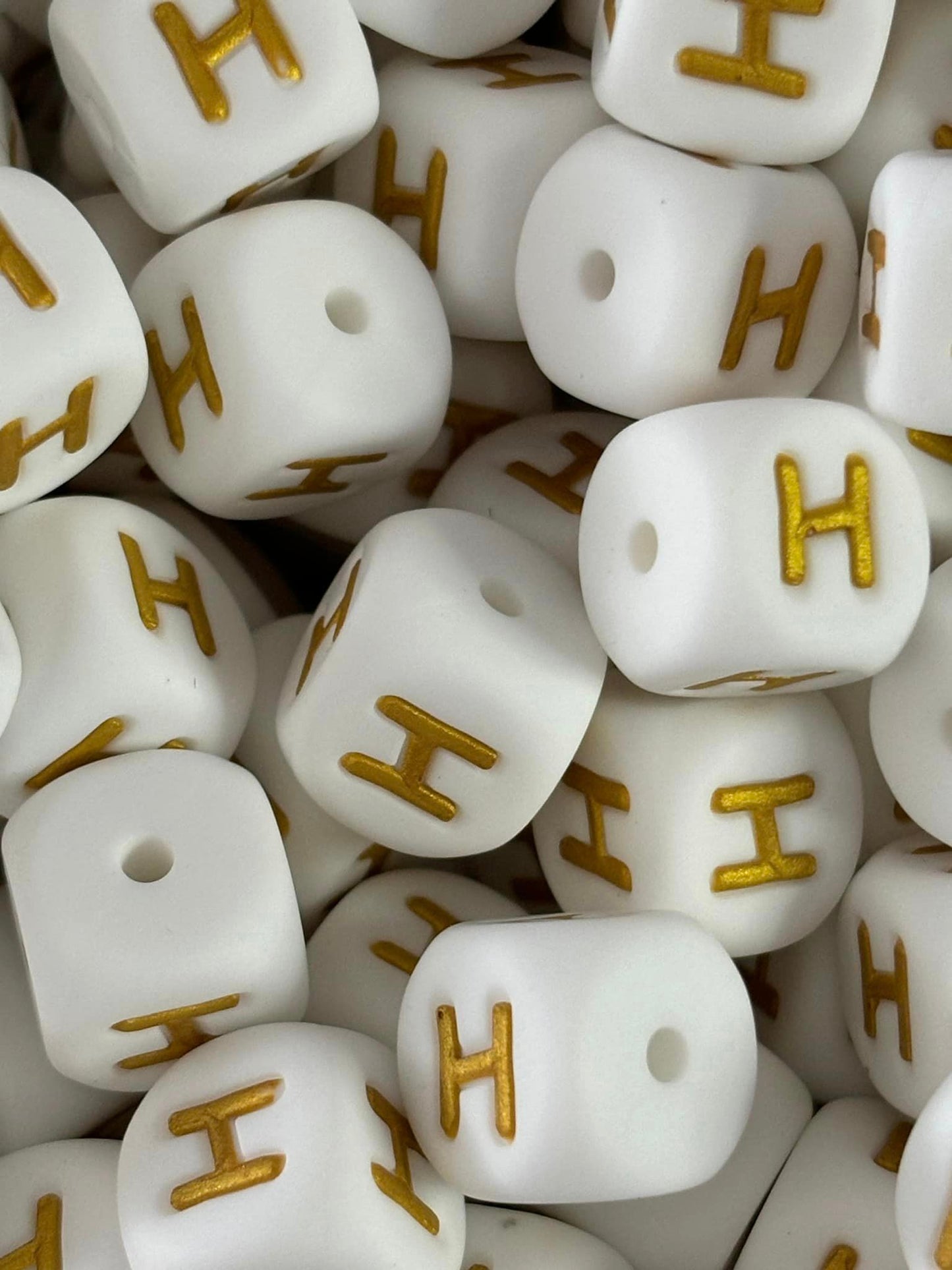 VIPGreek 12mm Letter Silicone Beads 5 Count