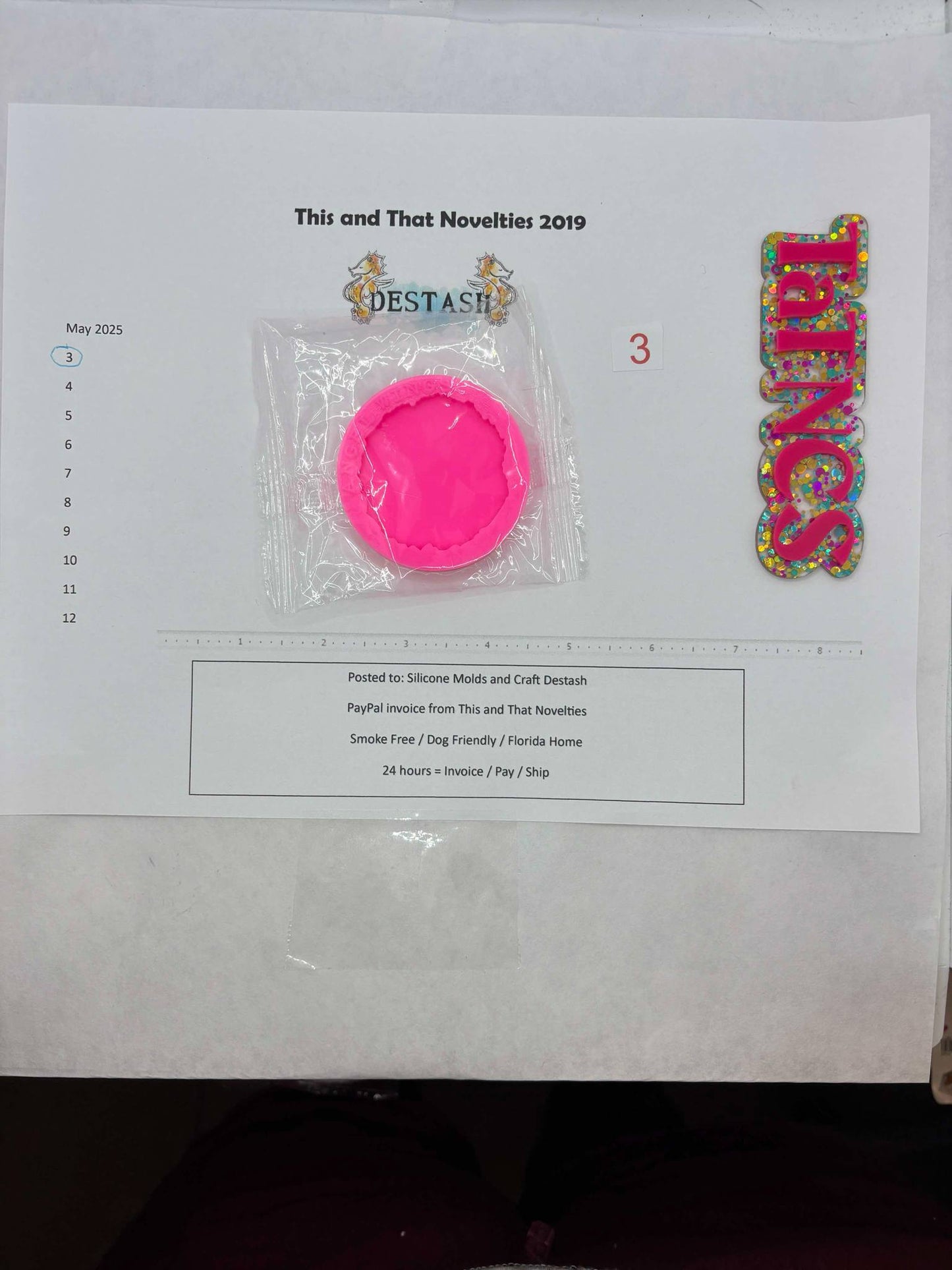 Mold - Agate Grippie / Keychain Mold M28