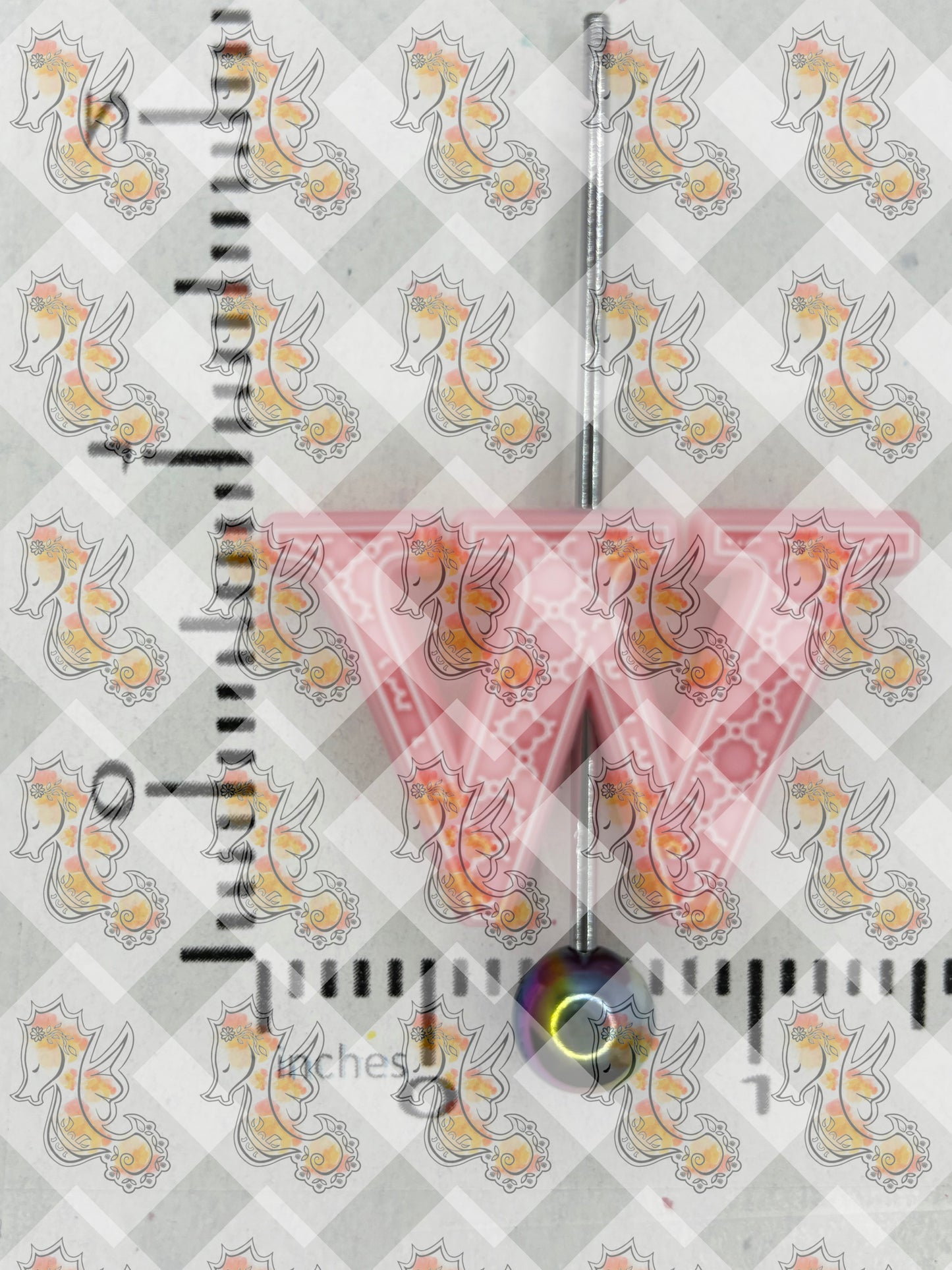 Alphabet W Silicone Focal - RD Creations Collab