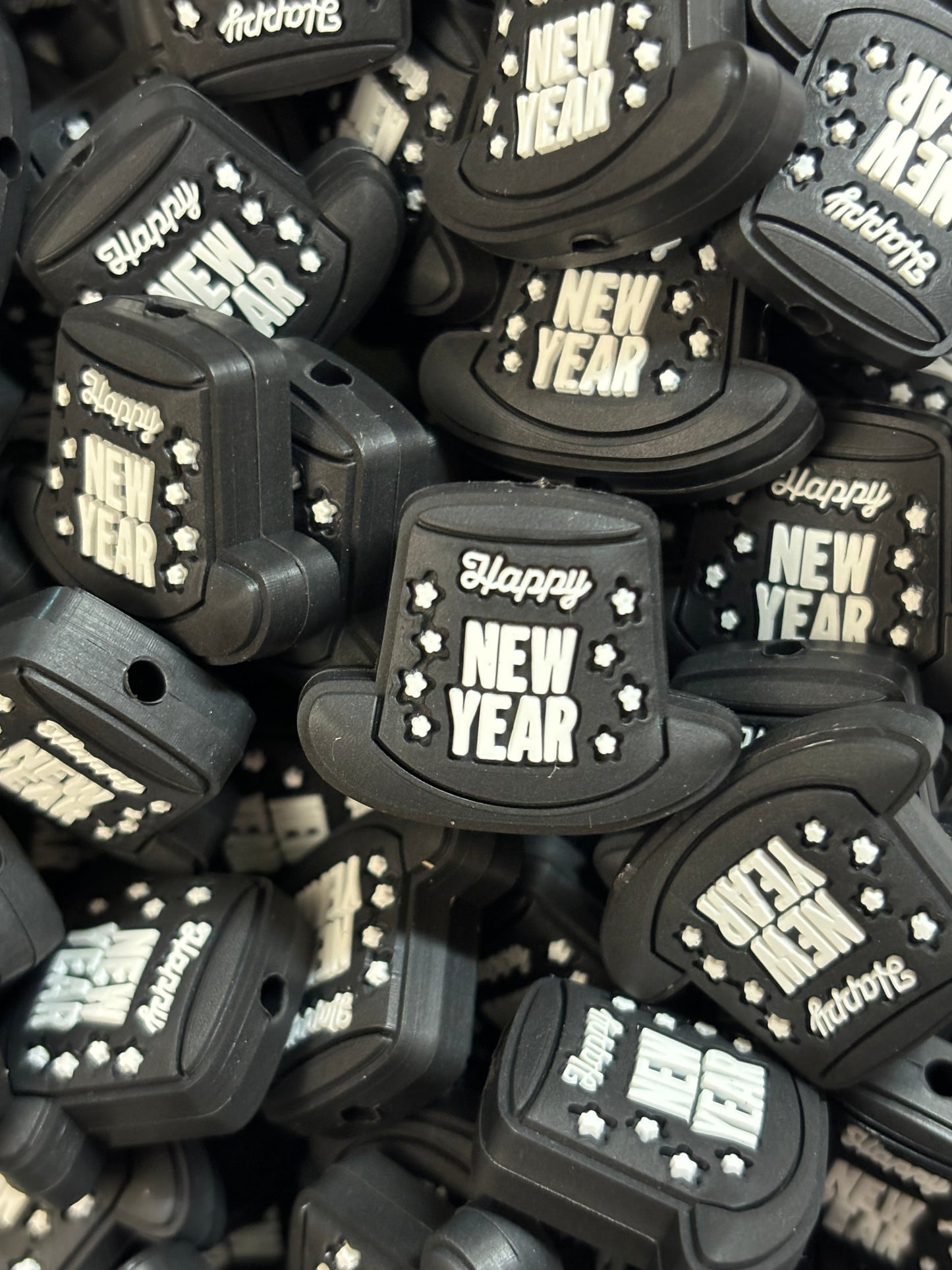 Happy New Year Black Hat PVC Focal 7002