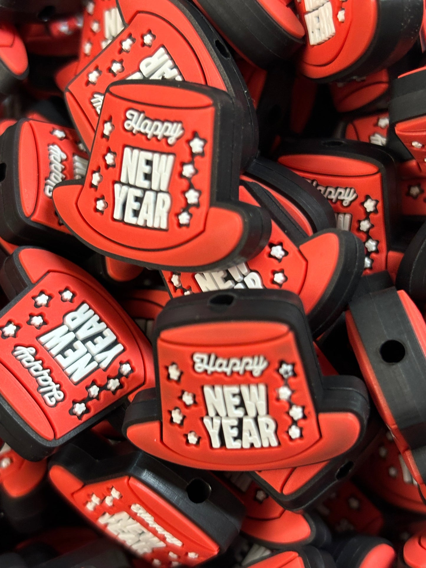 Holiday Happy New Year Red Hat PVC Focal