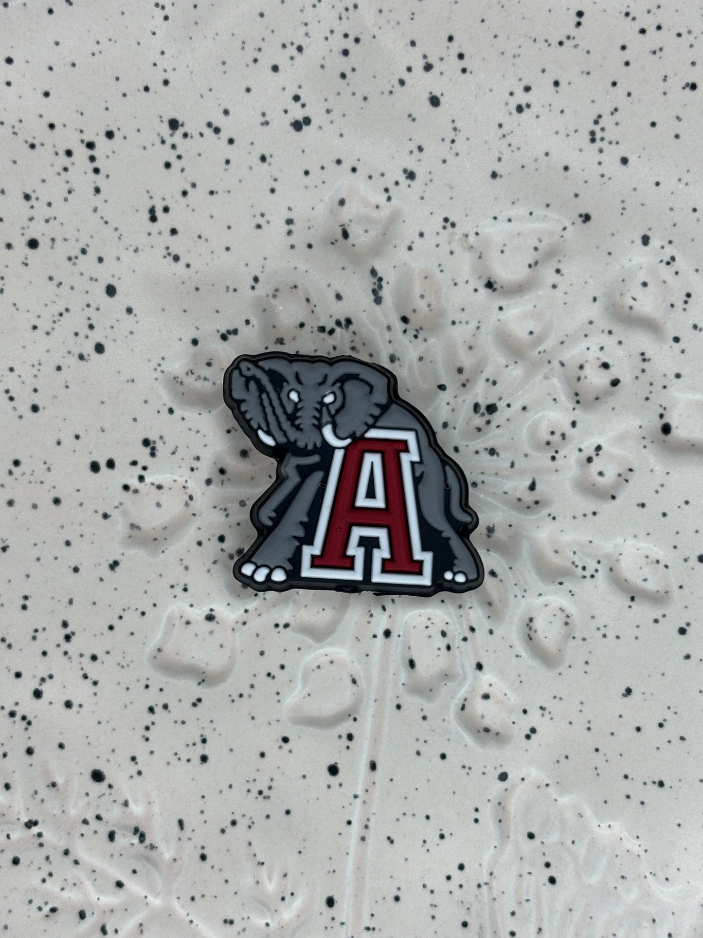 College - Alabama Tide Elephant Silicone Focal - 5 Count