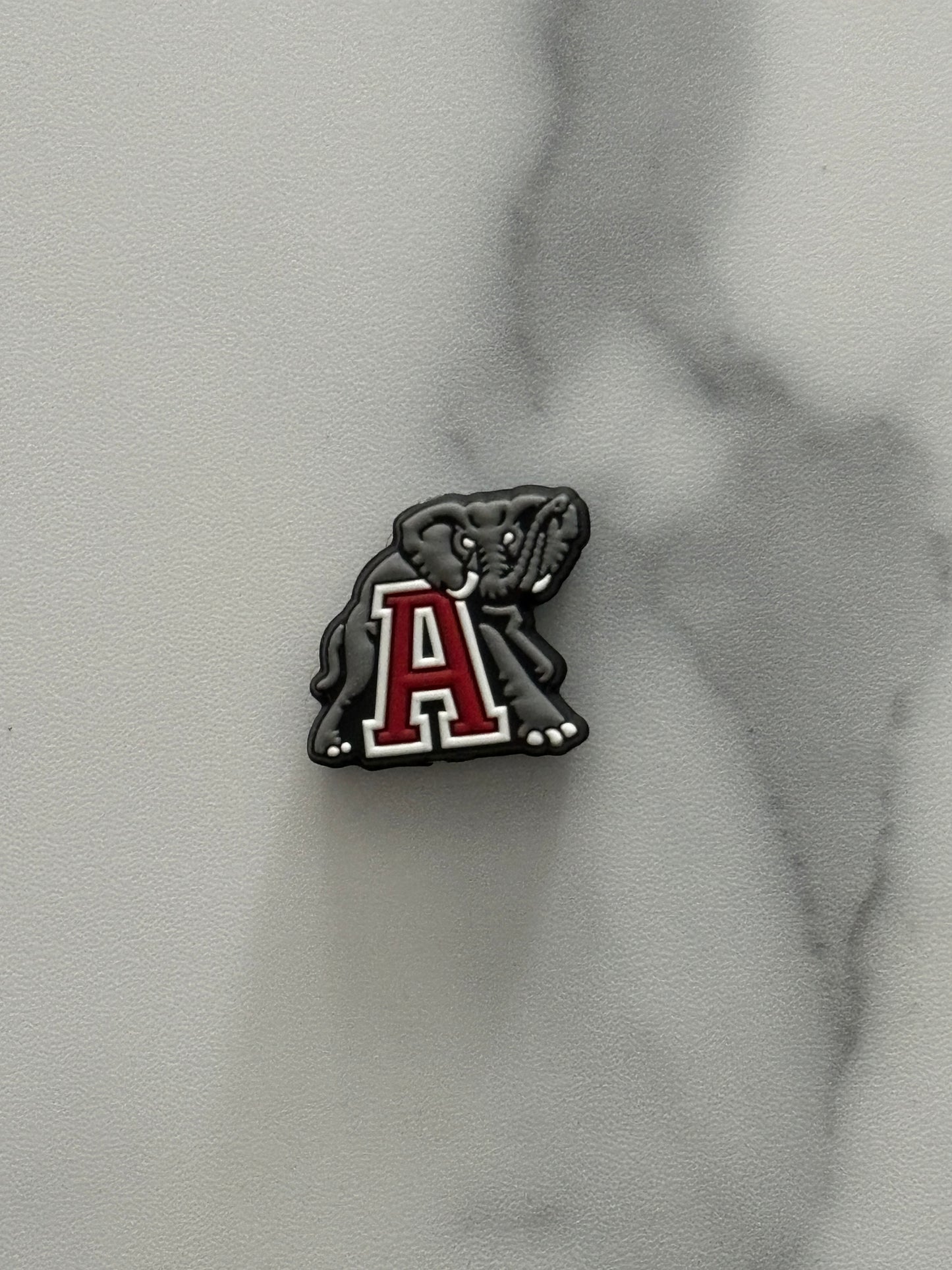 College - Alabama Tide Elephant Silicone Focal - 5 Count