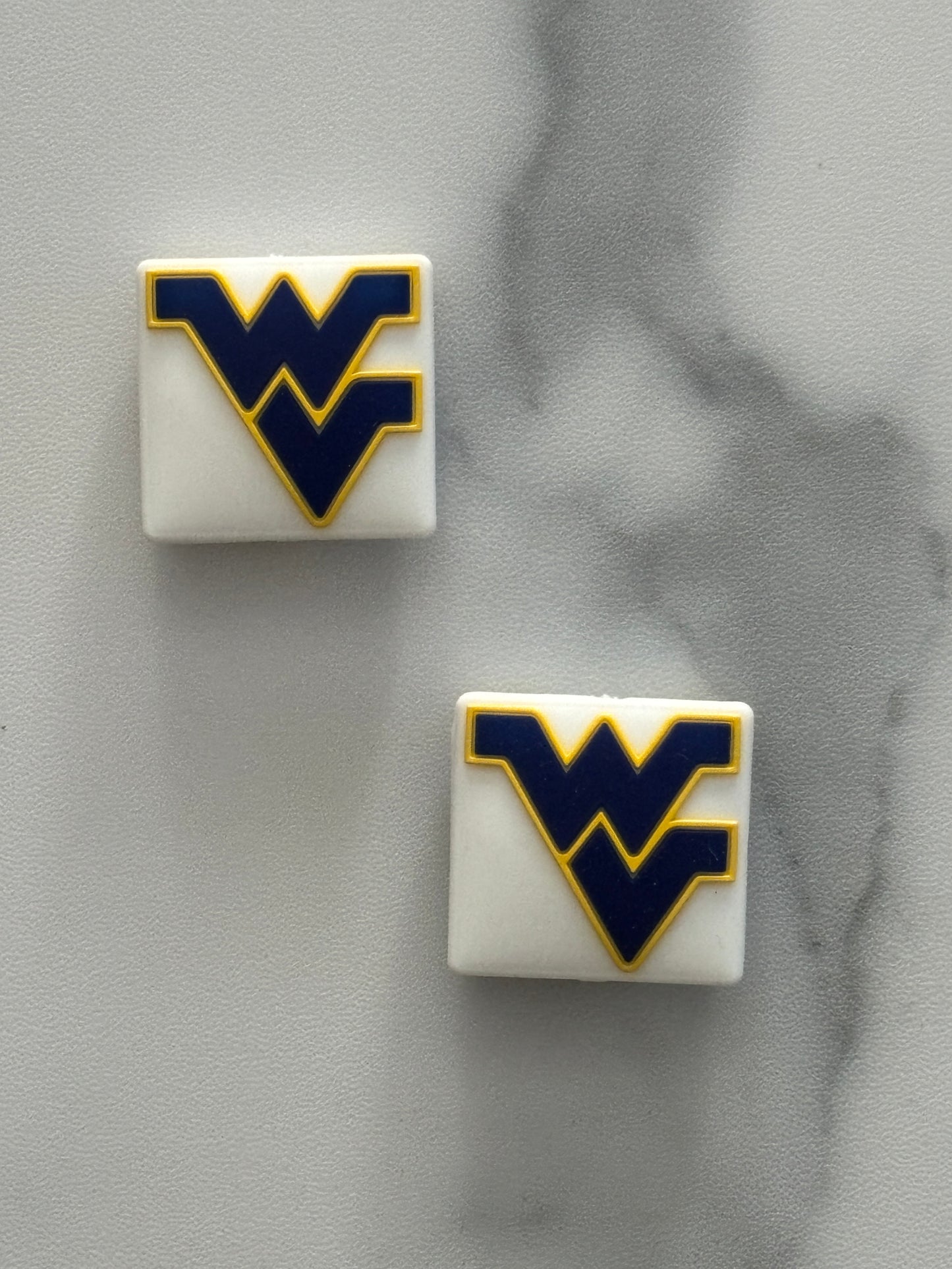 College - West Virginia Mountaineers Silicone Focal - Bead Sister Collab - 5 Count