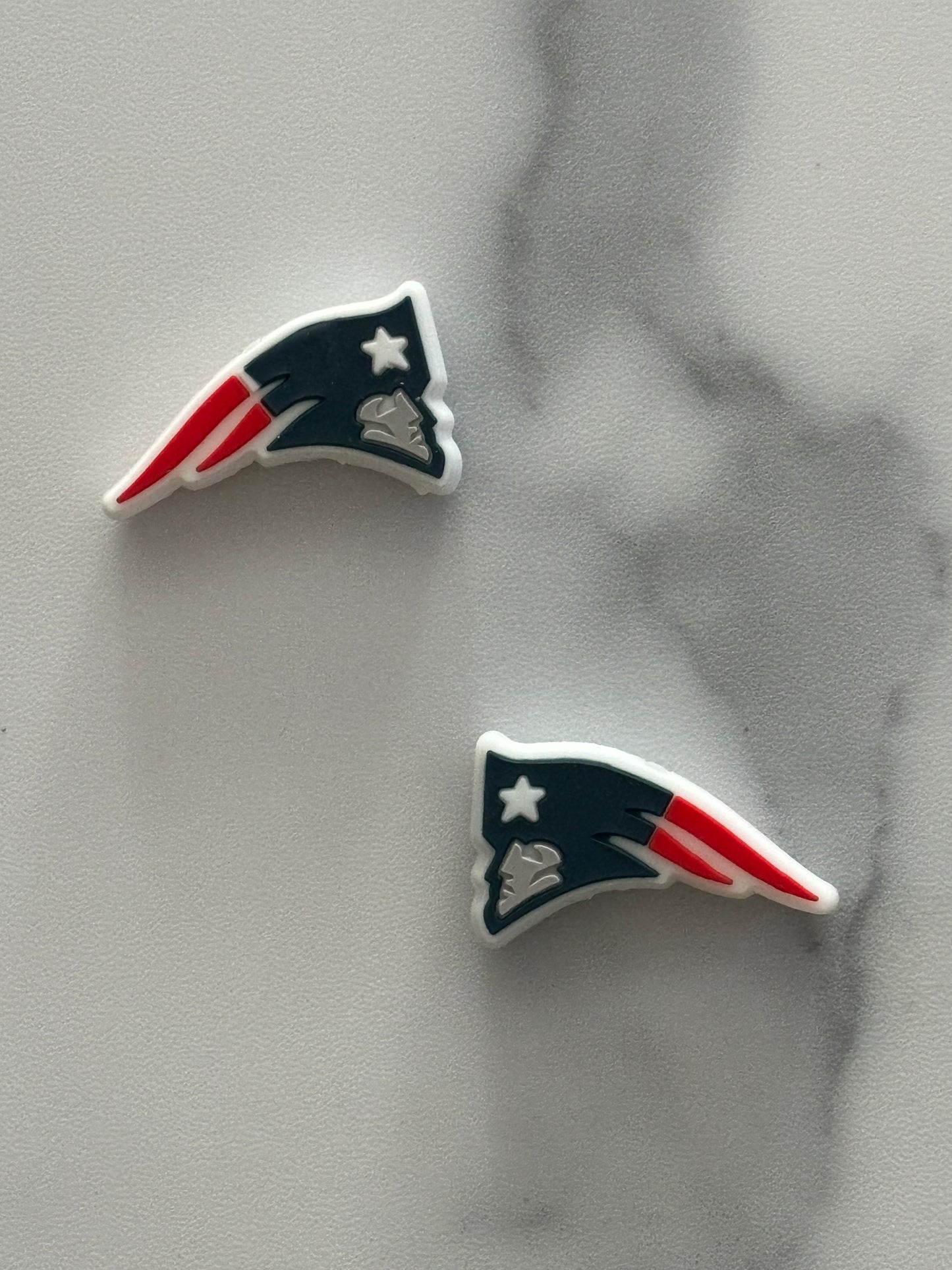 NFL - New England Patriots Silicone Focal - Bead Sister Collab - 5 Count