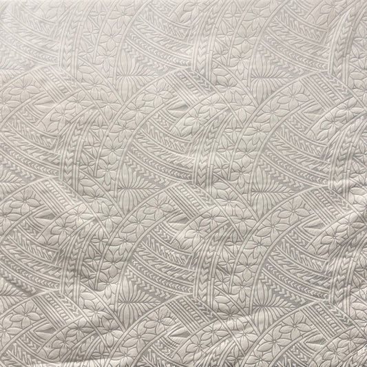 Hibiscus Traditional Polynesian Tattoo Poly Cotton Fabric | Islands Fabric